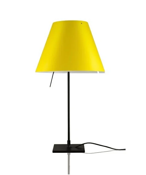 Luceplan - Costanzina Lampe de Table Noir/Jaune Vif