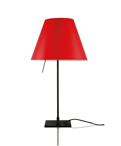 Luceplan - Costanzina Lampe de Table Noir/Rouge Primaire