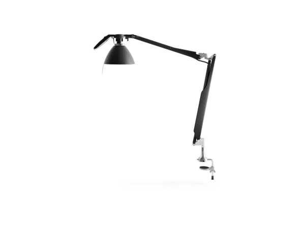 Luceplan - Fortebraccio Lampe à Pince Black Soft-Touch