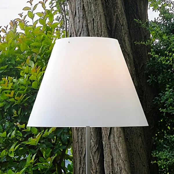 Luceplan - Grande Costanza Luminaire d'extérieur Standard Pied Aluminium/Off-White -