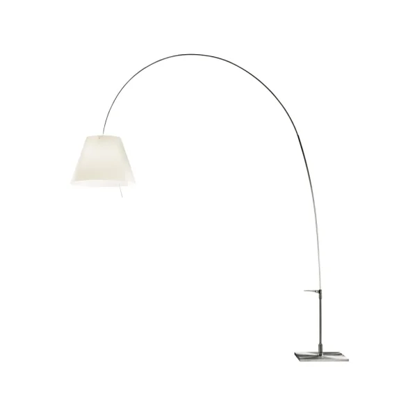 Luceplan Lampadaire Lady Costanza D13E d Abat-jour blanc, pied en aluminium