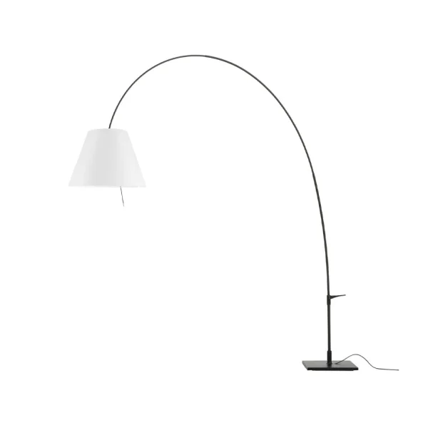 Luceplan Lampadaire Lady Costanza D13E d Abat-jour blanc-pied laqué noir