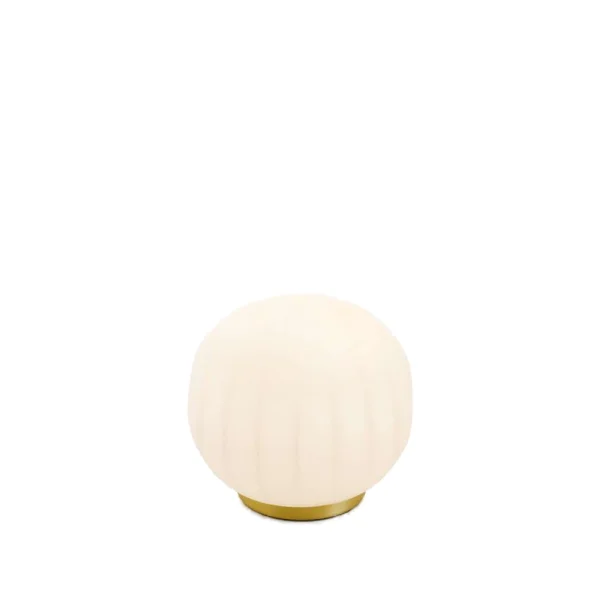 Luceplan Lampe de table Lita ø18 cm, socle en laiton