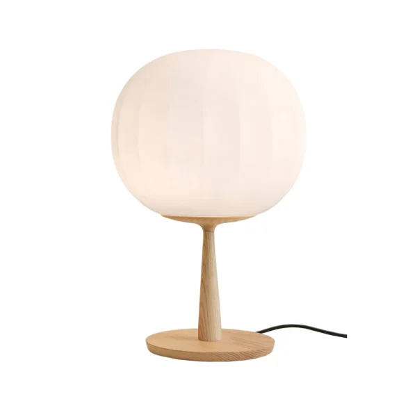 Luceplan Lampe de table Lita ø30 cm, structure en frêne