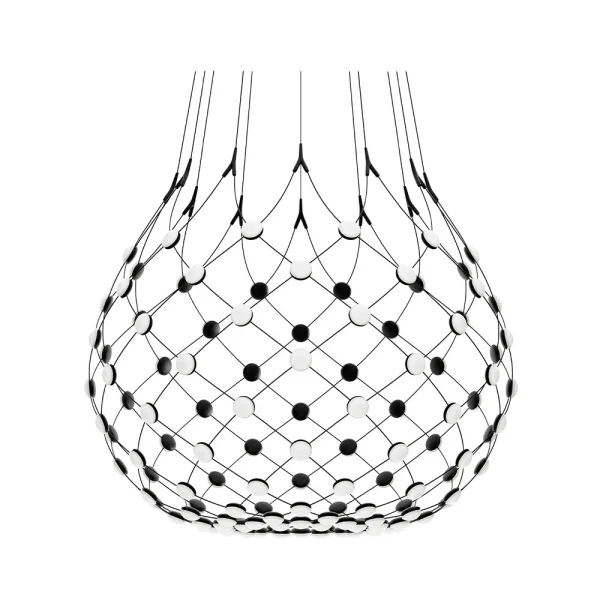 Luceplan - Mesh Suspension Ø100xH90 Phase 1m Black