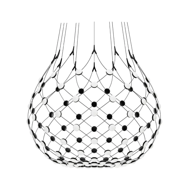 Luceplan - Mesh Suspension Ø100xH90 Phase 2m Black