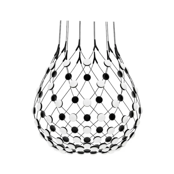 Luceplan - Mesh Suspension Ø80xH60 1m w/Wireless Kit Black