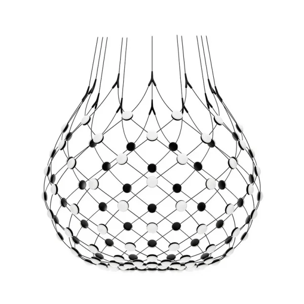 Luceplan - Suspension LED Mesh, Ø 100 cm, noir, smart