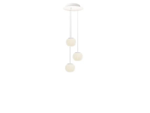Luceplan - Suspension multiple Lita, Ø 14 cm, blanc/opale