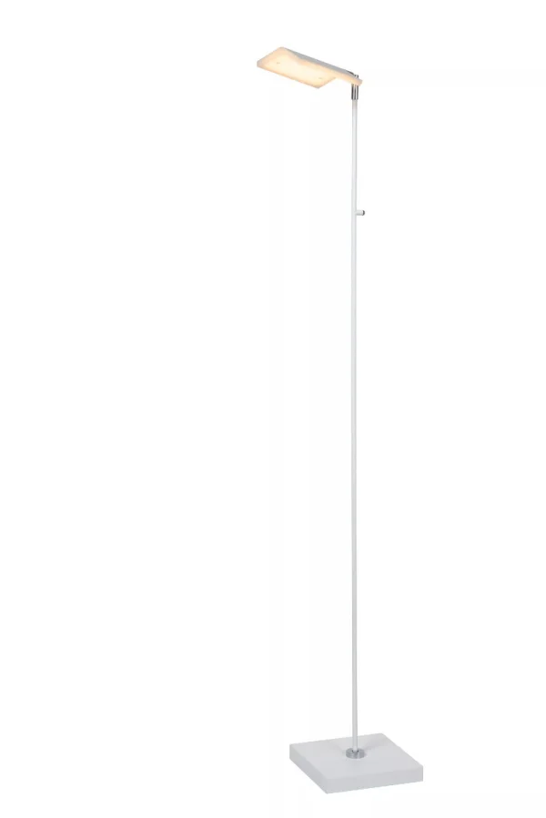 Lucide Aaron - lampadaire - 20 x 20 x 134 cm - 10W dim to warm LED inclus - blanc