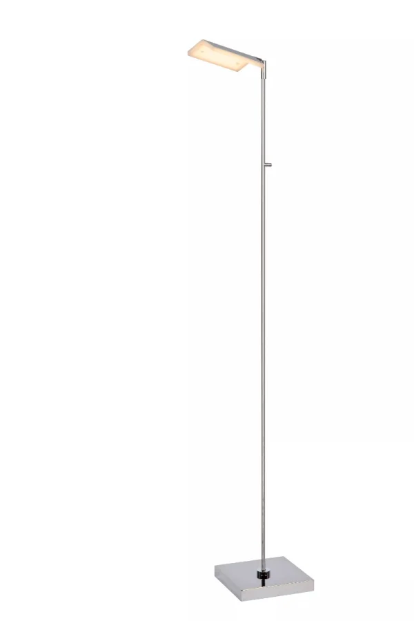 Lucide Aaron - lampadaire - 20 x 20 x 134 cm - 10W dim to warm LED inclus - chrome