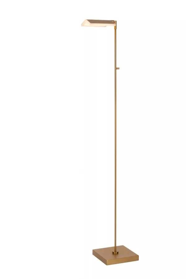 Lucide Aaron - lampadaire - 20 x 20 x 134 cm - 10W dim to warm LED inclus - laiton