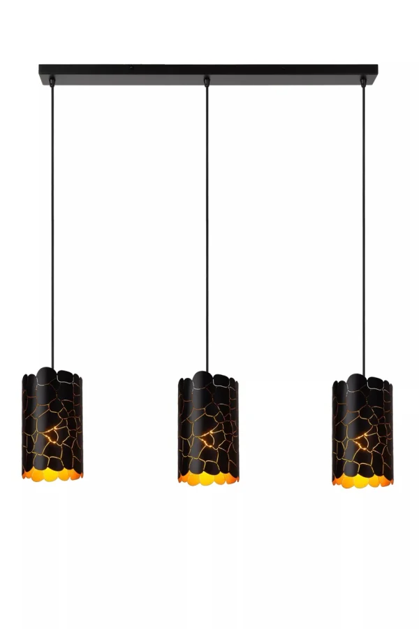Lucide Almelo - lampe suspendue 3L - 92 x 15 x 150 cm - noir