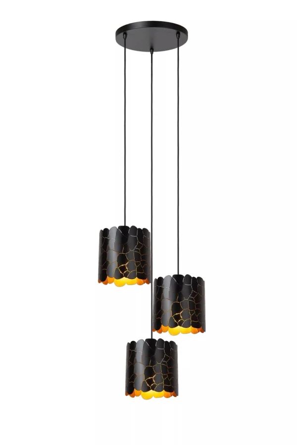 Lucide Almelo - lampe suspendue 3L - Ø 45 x 165 cm - noir