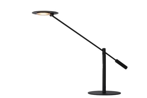 Lucide Anselmo - lampe de bureau - 25 x 25 x 50 - 9W LED inclus - noir