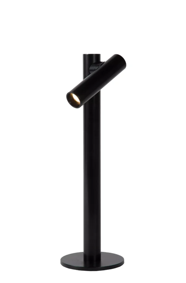 Lucide Antrim - lampe de table rechargeable - Ø 11 x 35,8 cm - 2,2W dimmable led inclus - IP54 - noir