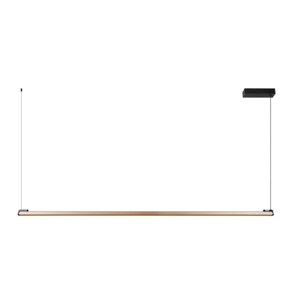 Lucide Braga - lampe suspendue - 150 x 5 x 207,9 cm - 36W LED dimmable inclus - café