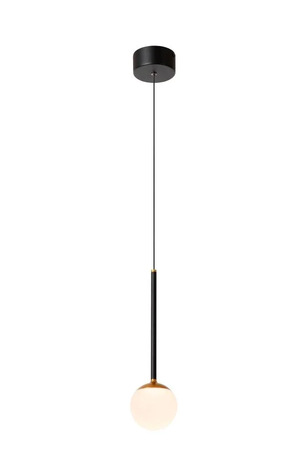 Lucide Calina - lampe suspendue - Ø 9,9 x 169,7 cm - 9W dimmable LED inclus - noir