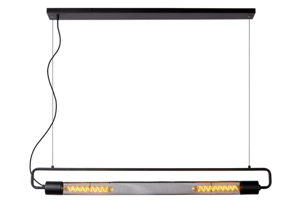 Lucide Calixt - lampe suspendue - 122 x 10 x 150 cm - noir