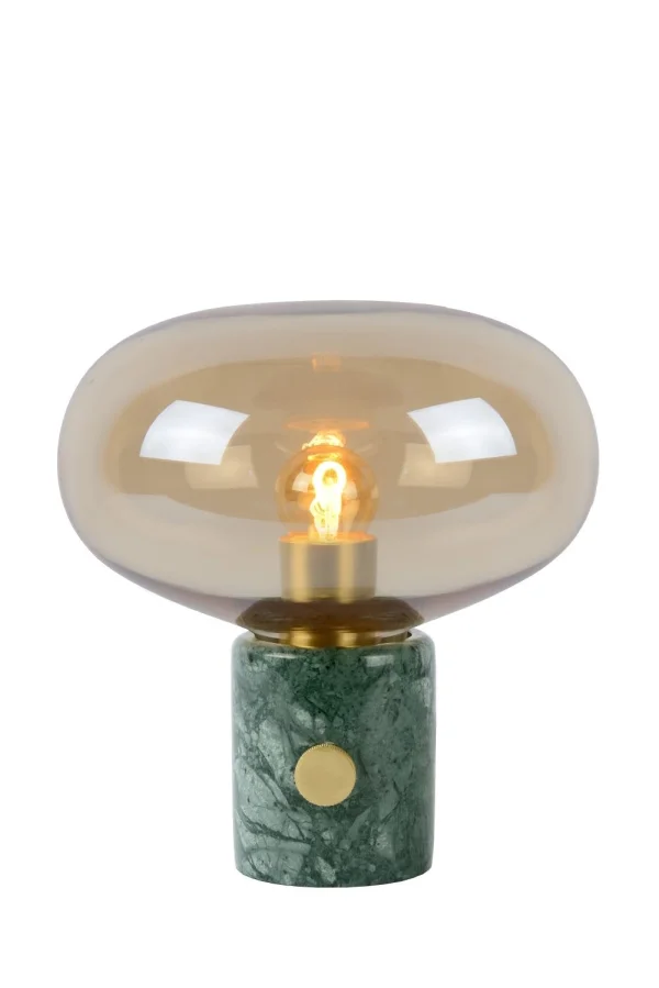 Lucide Charlize - lampe à poser - Ø 23 x 24cm - ambre