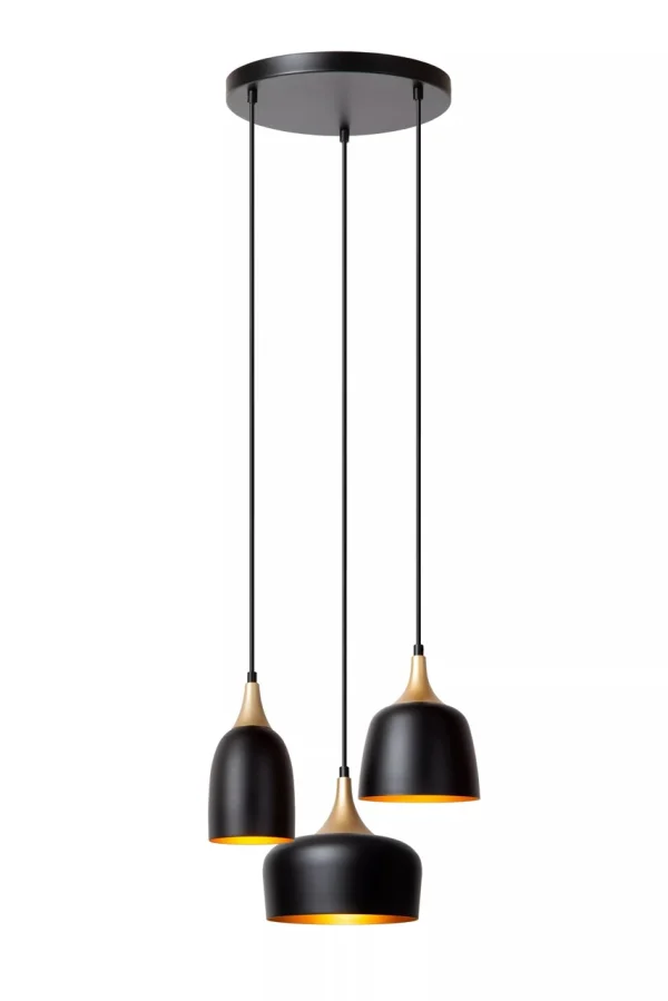 Lucide Chayanne - lampe suspendue - Ø 30 x 156,5 cm - noir
