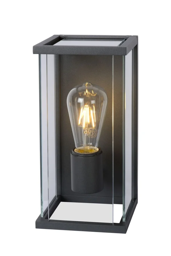 Lucide Claire - Applique d'extérieur avec détecteur - 14 x 16 x 29 cm - IP54 - anthracite