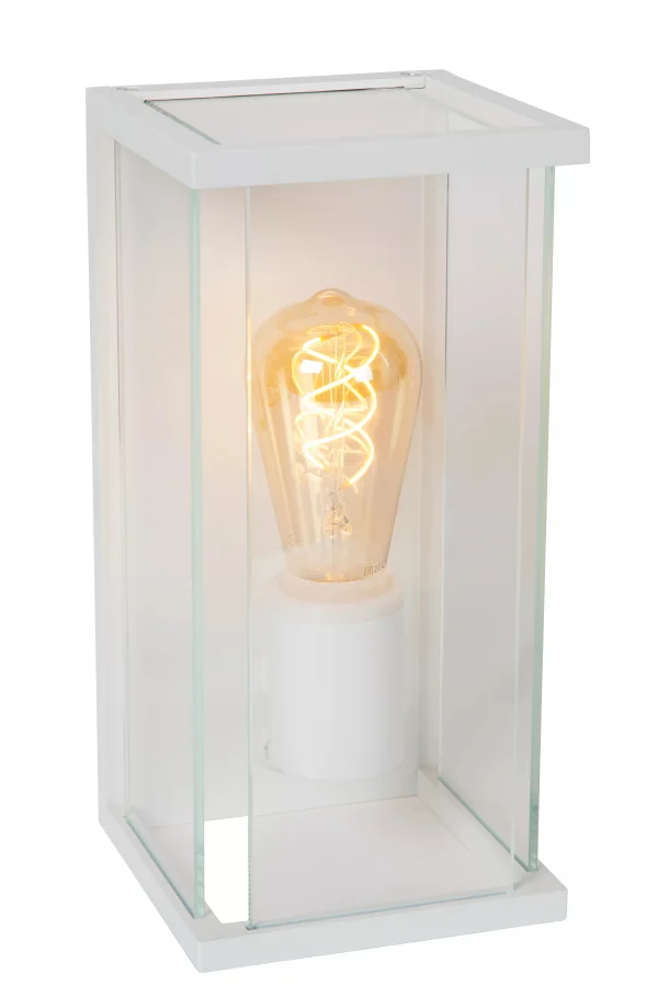 Lucide Claire - applique extérieure avec détecteur - 14 x 16 x 29 cm - IP54 - blanc