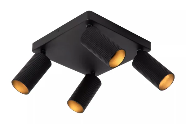 Lucide Clubs - spot en saillie - 24 x 24 x 14,9 cm - noir