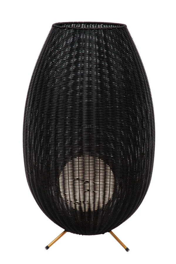 Lucide Colin - lampadaire rechargeable pour l'extérieur - Ø 50 x 79 cm - 3 step dimmer - 3W dimmable LED inclus - IP44 - noir