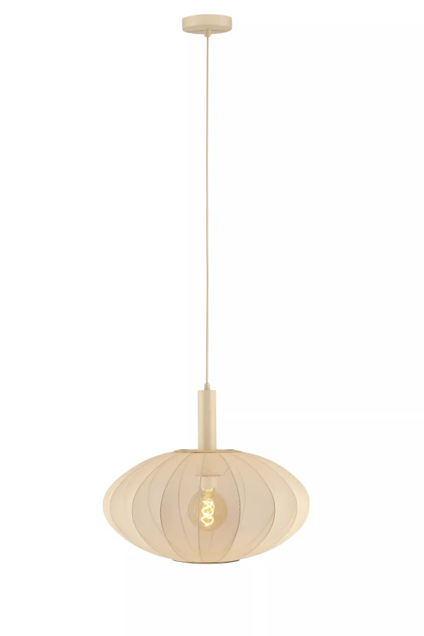 Lucide Corina - lampe suspendue - Ø 50 x 170 cm - beige