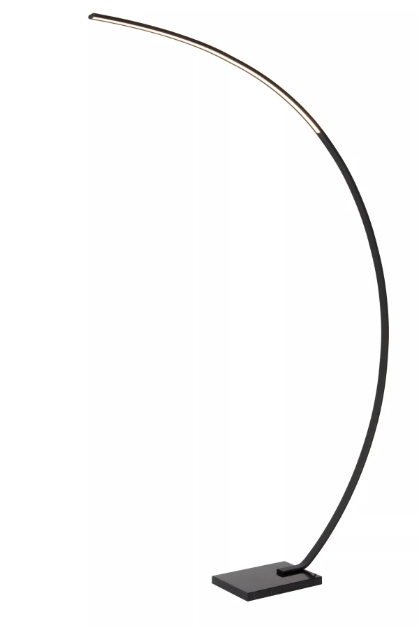 Lucide Curve - lampadaire - 140,4 x 22 x 192 cm - 15W LED avec fonction dimmer incluse - noir