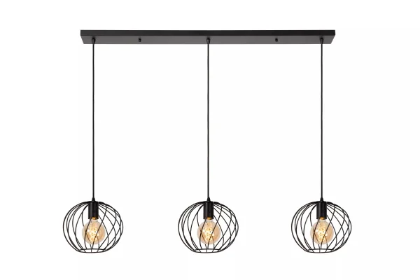 Lucide Danza - lampe suspendue - 130 x 25 x 150 cm - noir