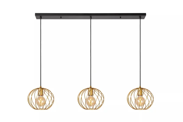 Lucide Danza - lampe suspendue - 130 x 25 x 150 cm - or