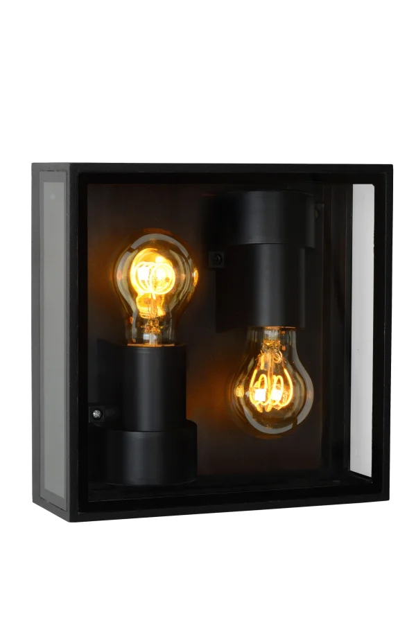Lucide Dukan - plafonnier/mural - 22 x 8,7 x 22 cm - IP65 - noir
