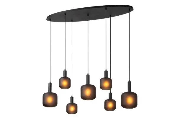 Lucide Eloise - lampe suspendue - 135 x 40 x 150 cm- noir