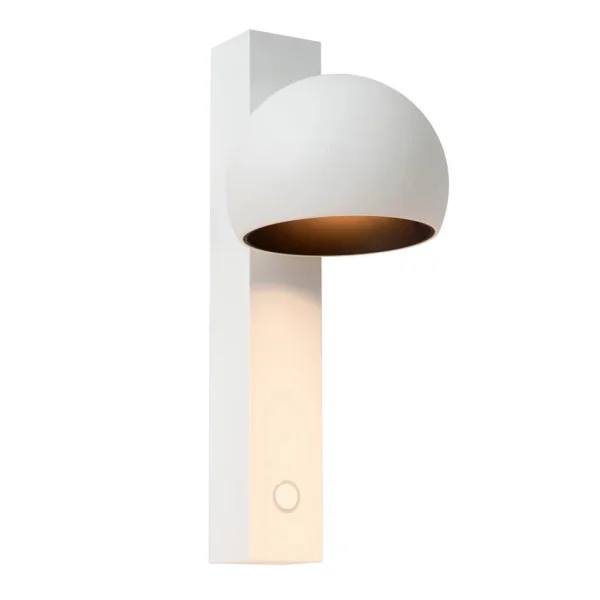 Lucide Esfera - applique murale avec variateur tactile - 14 x 10 x 25 cm - 9W LED dimmable inclus - blanc