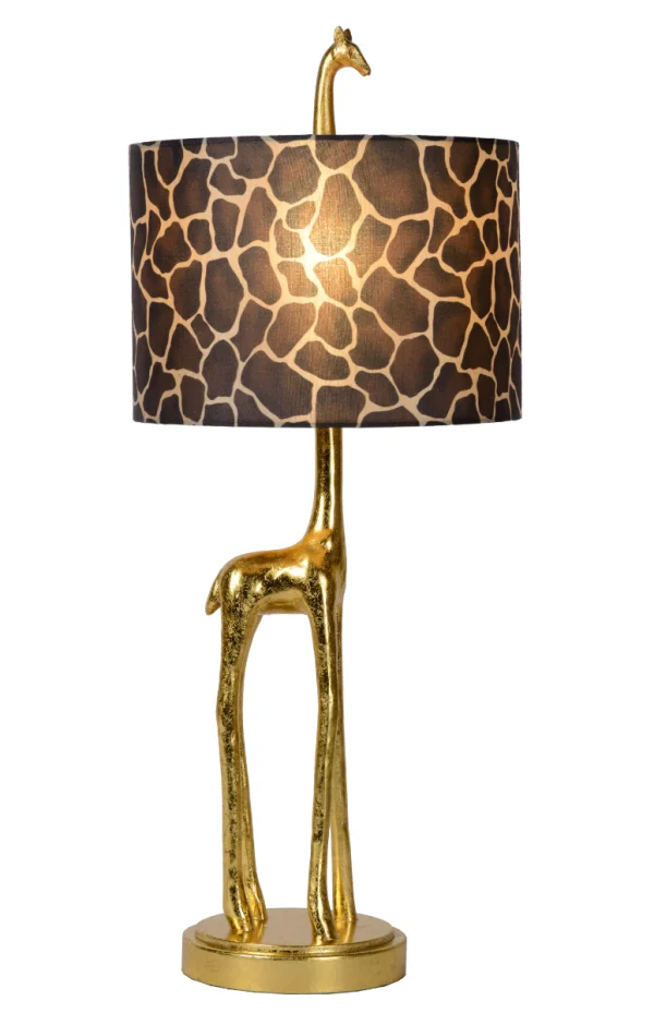 Lucide Extravaganza Miss Tall - lampe à poser - Ø 25 x 60,5cm - Or mat