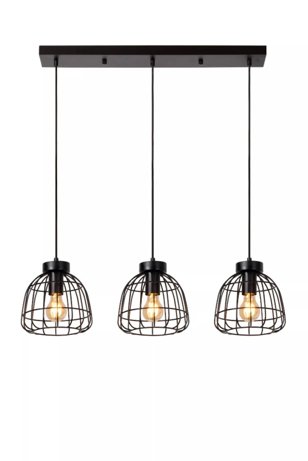 Lucide Filox - lampe suspendue - 80 x 20 x 181,5 cm - noir