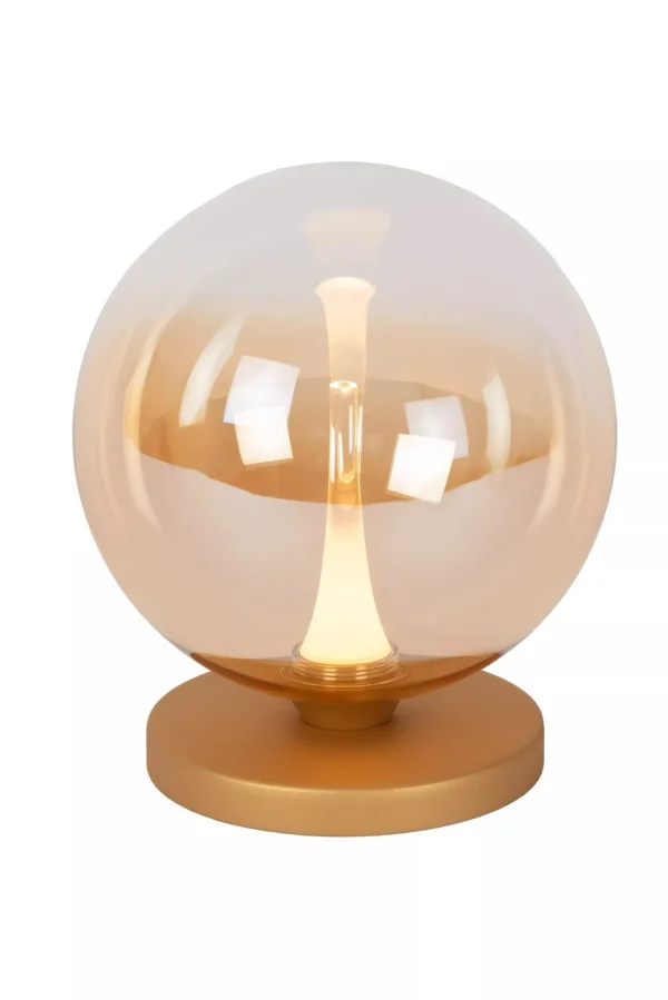 Lucide Gisela - lampe à poser - Ø 16 x 17,5 cm - 4W LED inclus - ambre