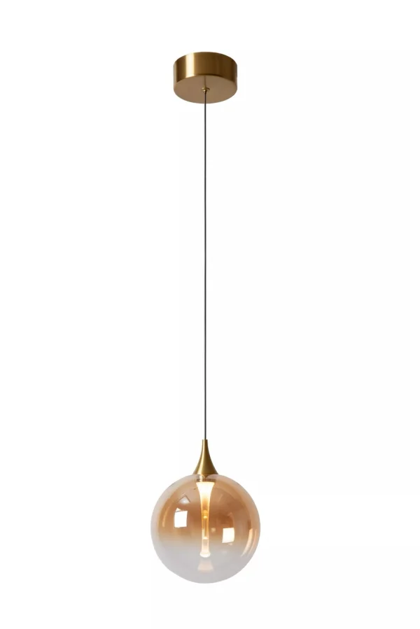 Lucide Gisela - lampe suspendue - Ø 16 x 150 cm - 5W LED inclus - ambre