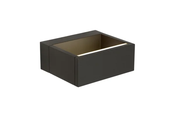 Lucide Goa - applique murale extérieure - 15 x 13 x 6 cm - 6W LED inclus - IP54 - noir