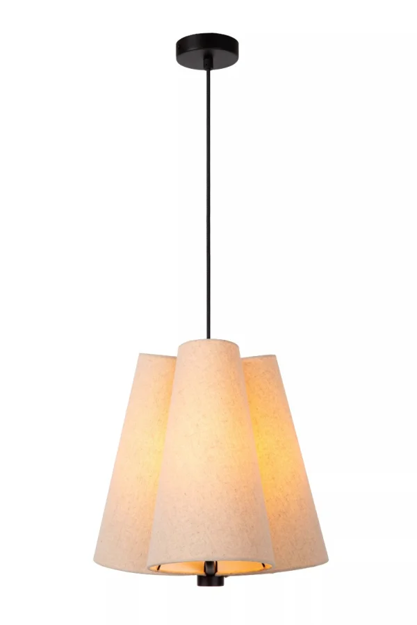 Lucide Gregory - lampe suspendue - Ø 34,3 x 165 cm - beige