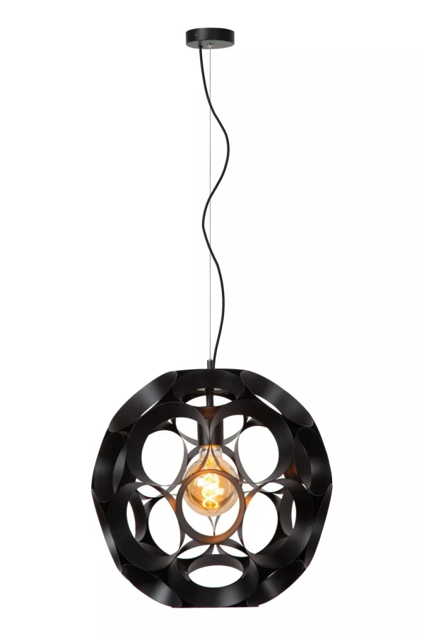 Lucide Hannelore - lampe suspendue - Ø 40 x 170,8 cm - noir