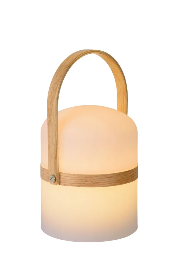 Lucide Joe - lampe de table d'extérieur - 26,5 cm - 3W dimmable LED inclus - IP44 - blanc