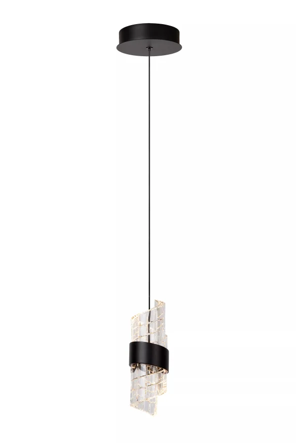 Lucide Kligande - lampe suspendue - Ø 13 x 150 cm - 9W LED inclus - noir