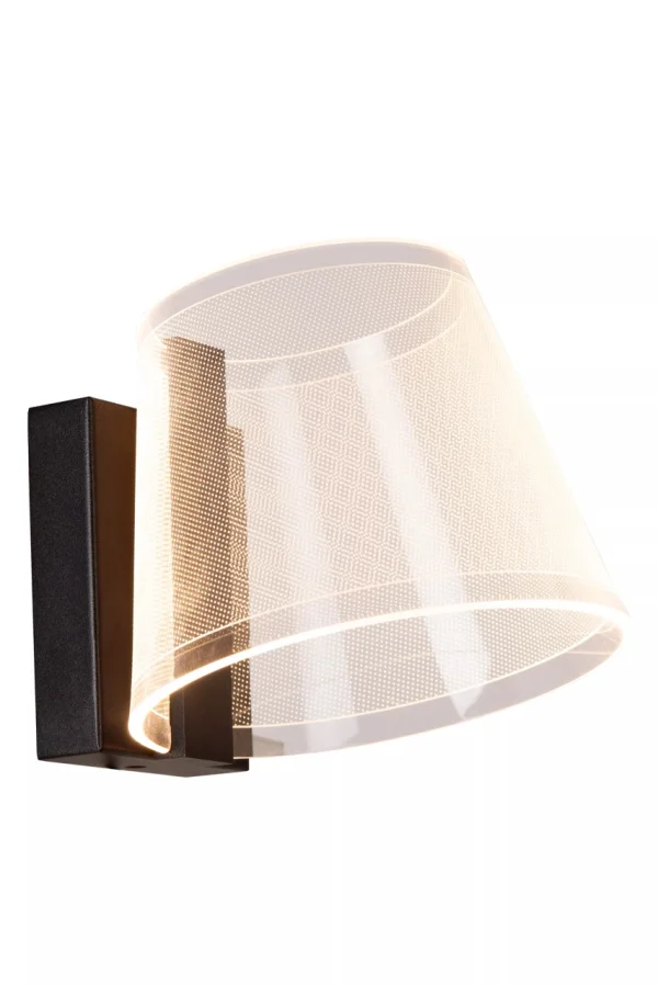 Lucide Korgis - applique murale - 15 x 17,6 x 14,8 cm - 10W LED inclus - IP44 - noir