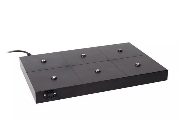 Lucide la station d'accueil Justine - Chargeur sans fil / Station de charge / Chargeur sans fil - 46,2 cm x 32,6 cm x 5 cm - max. 6 lampes - noir