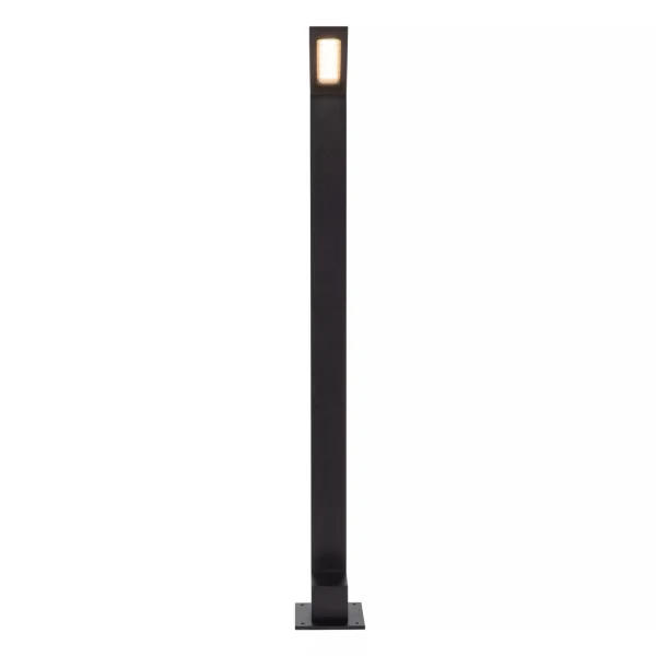 Lucide Lawford - lampe de jardin - 15 x 9,5 x 80 cm - 6W LED inclus - IP54 - noir