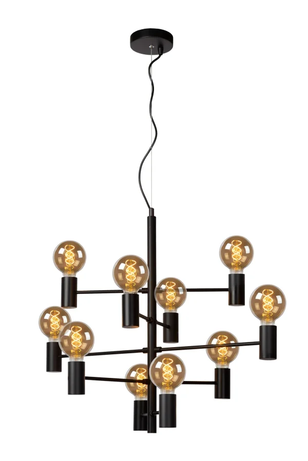 Lucide Leanne - lampe suspendue - 75 x 49 x 190 cm - noir