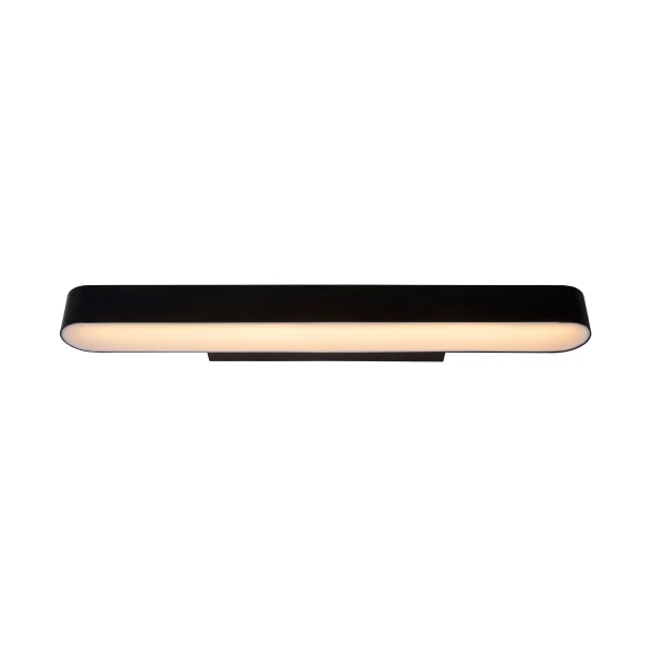 Lucide Madelon - miroir lumineux - 60 x 5 x 10 cm - 9W LED inclus - IP44 - noir et opale